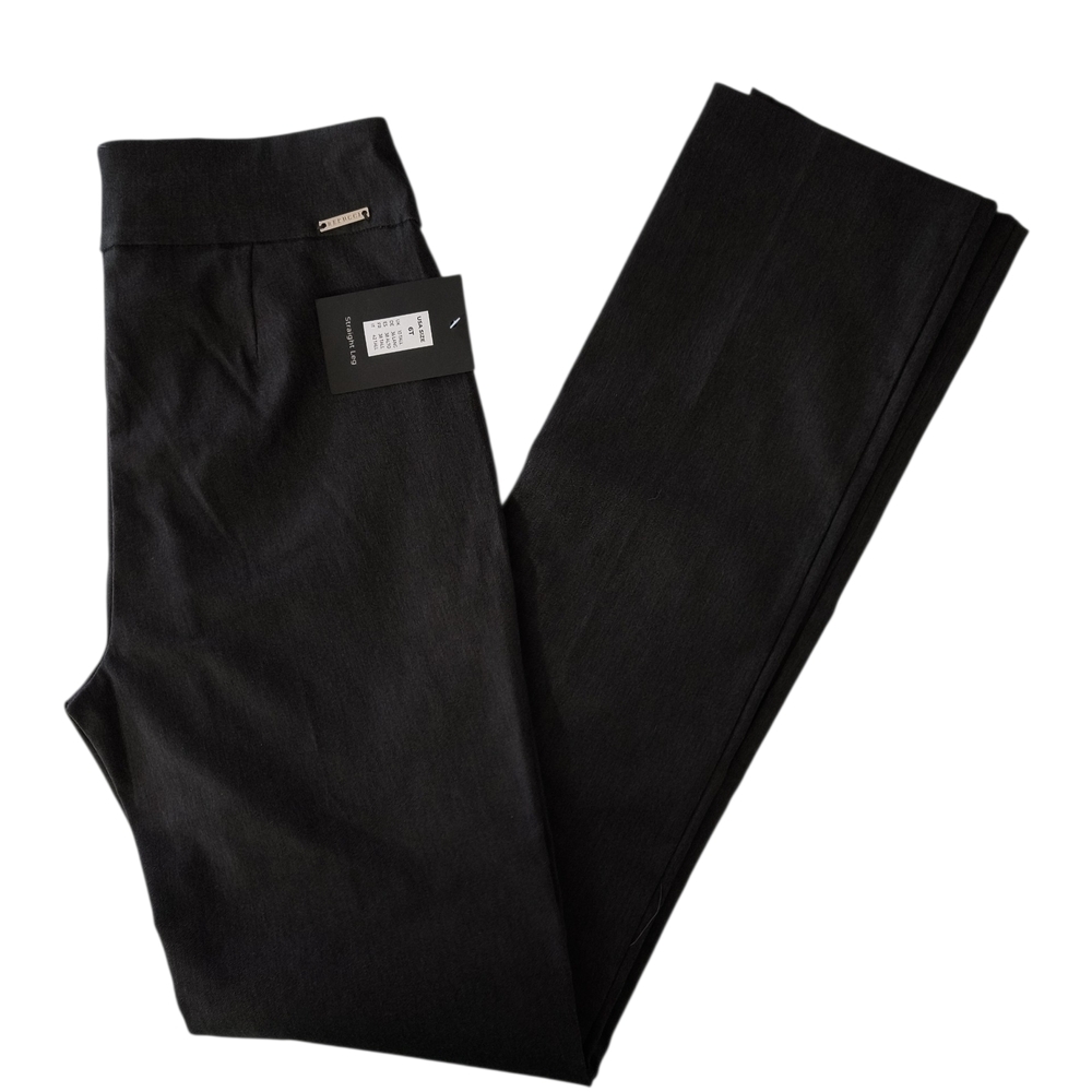 NWT Rekucci Charcoal Gray Pull-On Straight Leg Trousers Size 6Tall